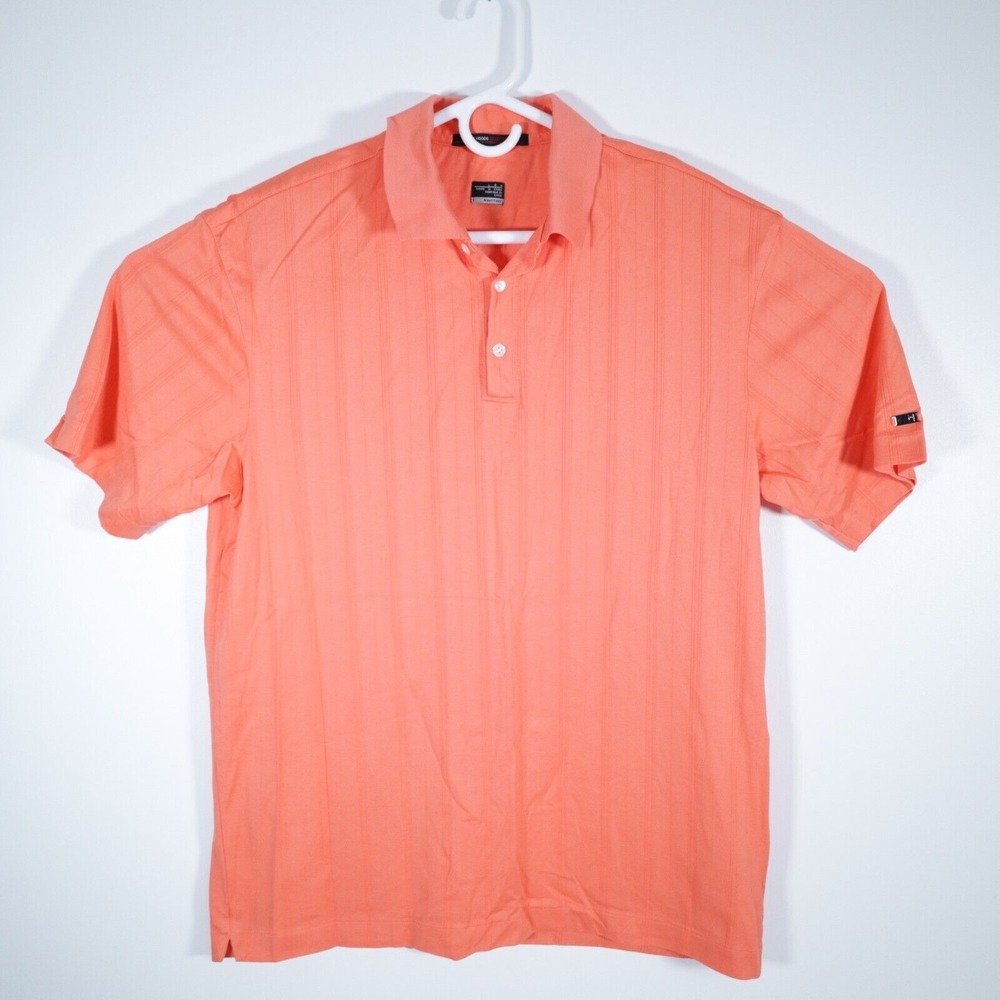 Tiger Woods Collection Golf Performance Polo Shirt Orange Nike Mens Large